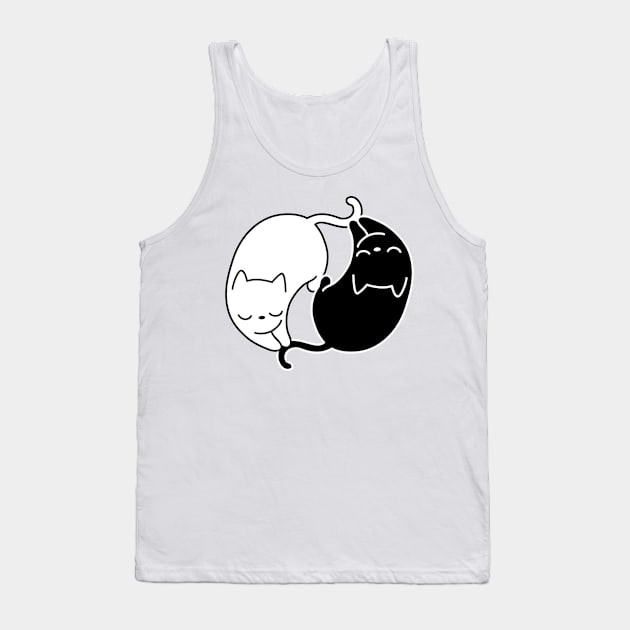 Yin Yang Cat Sisters Tank Top by GlanceCat